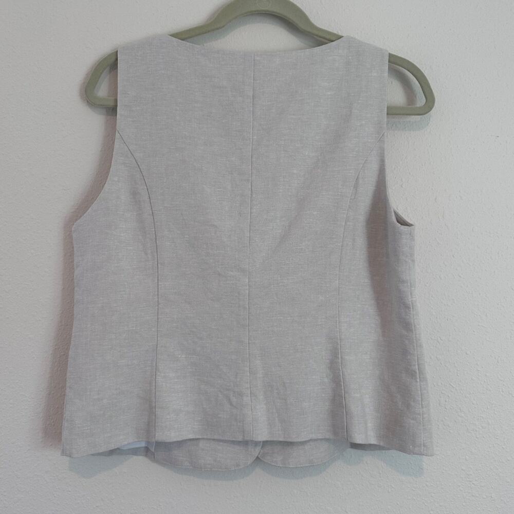 J. Crew Factory Squareneck Linen-blend Vest Top, Size 12 - Picture 3 of 8